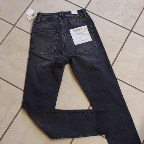 NWT Good American X Calik Denim Good Waist Black Skinny Jeans - Picture 3 of 14